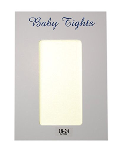 Baby girls tights in IVORY - plain - 30 denier - 0-6 mths