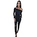 Produktbild Damen Hosen, Sunday Frauen Clubwear Playsuit Party Overall Strampler Lange Hosen Schulterfrei OverallEine Wortschulter Mode2018 (S, Schwarz)