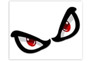 SkinoEu® 1 Par /2pcs/ PVC Laminado Adhesivos Pegatinas No Fear Eyes para Motociclista Autos Coches Motos Ciclomotores Bicicletas Ordenador Portátil Regalo B 66