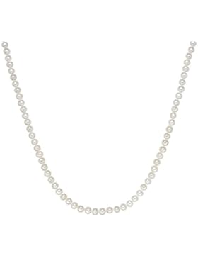 Valero Pearls Classic Collection Damen-Kette Hochwertige Süßwasser-Zuchtperlen in ca.  6 mm Oval weiß     90 cm...