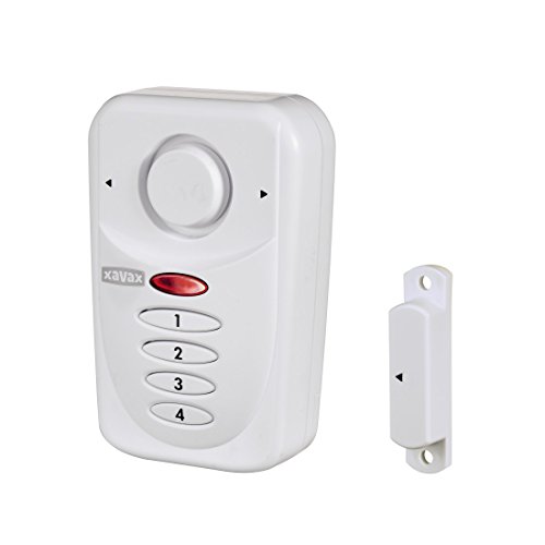 Xavax 00111982 Blanco Sistema de Alarma de Seguridad - Sistemas de Alarma de Seguridad (120 dB, Blanco, Botones, De plástico, Alcalino, 1,5 V)