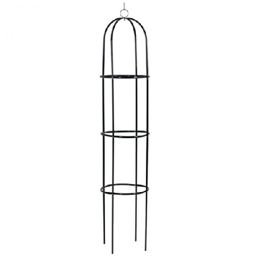 Rank-Obelisk Metall grün Rankhilfe Rankgitter Rosengitter Garten Rosenbogen Ranksäule Deko