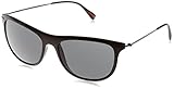 Protective case included Prada Linea Rossa Red Feather Gafas de sol, Black Demi Shiny, 56 para Hombre