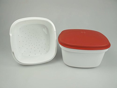 TUPPERWARE Küchenhelfer Sieb Sieb-Servierer 2,5 L rot-weiß Servier Multi-Server - 4
