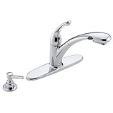 1 Delta 470-PROMO-DST Signature Single Handle Pull-Out Kitchen Faucet, Chrome by DELTA FAUCET