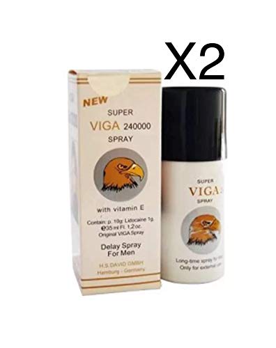 Viga 240000 Verzögerungsspray, weiß, Dragon 6000, für Herren, 2 Stück