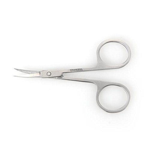 FACILLA® Stainless Steel Eyebrow Moustache Facial Nose Ear Hair Curved Edge Scissors