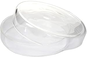 LABBOX KENZIUM - Pack 10 x Piastre di Petri | Diametro 80 mm | Vetro Borosilicato 3.3 | Ideale per Laboratorio e Istruzione