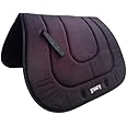 Universal Horse saddle pad with 20 mm high density foam and fleece lining multi colour (BLACK HORSE SADDLE)
