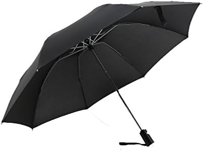 Automatically open the reverse folding umbrella Pongee Aluminium Frame Fiberglass Ribs For Men Women Rain Umbrellas Compact High Quality Take easy 1-2 People Windproof Free shipping 110CM When (black)