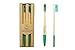 Produktbild BESTCARESHOP Bambus Zahnbürsten - Natürlich - Vegan - 2er Set - Mengenrabatt - Alle Farben - Passend zum Badezimmer oder Handtüchern - Leicht zu unterscheiden (Erwachsene, Dunkelgrün)
