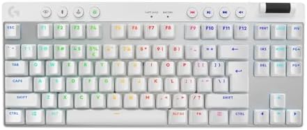 Logitech G PRO X TKL LIGHTSPEED tastiera gaming wireless, design ultraportatile senza tastierino numerico, LIGHTSYNC RGB, tasti PBT, switch tattili (GX Brown), US International QWERTY, PC - Bianco