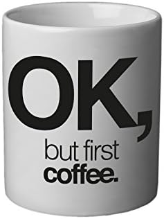 VISUAL STATEMENTS® High-quality mug with saying / Several texts and designs / Coffee cup / Tee cup / High-quality ceramic / Ok but first coffee