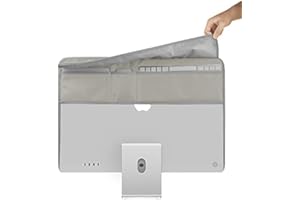 BAOMAEYEA Cubierta Antipolvo para Apple iMac, Compatible con Apple iMac de 24 Pulgadas de Piel sintética (24 Pulgadas, Gris)