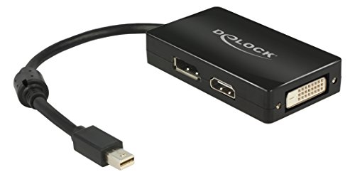Delock 62623 Adapterkabel mini DisplayPort 1.1 Stecker > 1 x DisplayPort + 1 x HDMI + 1 x DVI 24+1 schwarz