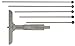Mitutoyo 129-132 Tiefenmessschraube mit Stab-Messeinsätzen, 0-6 Zoll