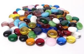 System 96 Glass Pebbles- Mixed Color Assortment - 96 COE - 1/2 Pound Bag by Spectrum Glass Company