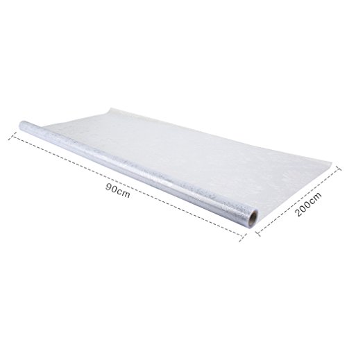 KINLO® Sichtschutzfolie 90x200cm Fensterfolie selbstklebend folie für fenster aus hochwertigem PVC folie büro möbelfolie klar Dekorfolie blumen folie statisch 2 Jahren Qualitätgarantie - 2