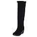 Produktbild VJGOAL Damen Stiefel, Frauen Boots Lang Winter Warm Große Größen Einfarbig Verdicken Wedge Schneeschuhe High Heels Women Boots