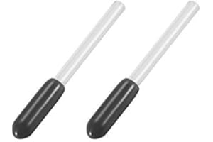N/A Tube d'antenne en Plastique Transparent et Capuchon Noir pour antenne de récepteur de véhicules télécommandés RC - 2pcs