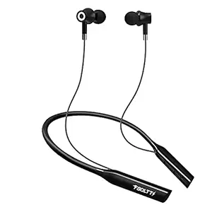 Fire-Boltt Echo 1400 Neckband 40 Hour Playtime in Ear Bluetooth Earphones with Explosive Sound, Google and Siri Assistance, IPX5 Waterproof and Noise Cancelling Mic (Black), (Model: BN1400)