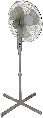 ito electronics ito Floor Fan 40 cm Diameter White Oscillating + 3 Speeds Height/Adjustable Incline, 40 x 14 x 125 cm