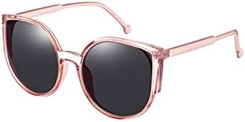 liwenjun Big Box Cat Eye Sunglasses Sunglasses Retro Glasses Crystal Powder Frame Black Film