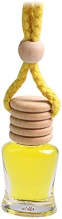 Bodhi2000 Air Freshener Car Hanging Diffuser Bottle, Rose Lavender Cologne Perfume Fragrance Essential Oil Diffuser (Yellow-Lemon)