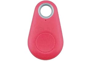 Riloer Mini Smart Bluetooth 4.0 GPS Tracker Finder Auto Car Baby Key Alarma de localización de mascotas, Rosa roja