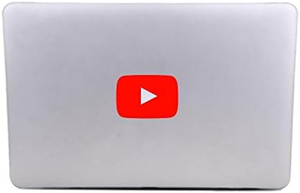 CVANU You tube logo Laptop vinyl stiker(Red)
