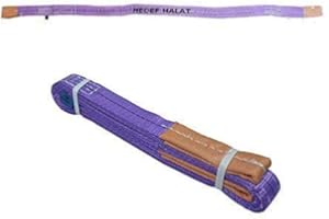 HEDEF 1 Tonne Tragfähigkeit 3 Meter Länge Hebegurt Rundschlinge Hebeband Bergegurt aus Polyster mit Endschlaufen für Kran, Abschleppen Lila