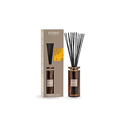 ESTEBAN vase diffuseur parfum maison ambre ambre 75ml a à tiges avec vase verre