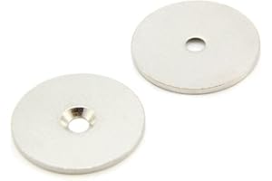 FIRST4MAGNETS Disco In Acciaio Contrastano Per L'Uso Di Magneti, Appendi Obcate Per Preavviso - 32mm Dia x 2mm Di Spessore x 4mm - Pacco Di 10