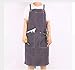 Produktbild WGXCC Heavy Duty Grau Gewachste Canvas Arbeitsschürze Mit Taschen Cross Back Straps Für Harte Arbeit Uniform Männer Und Frauen