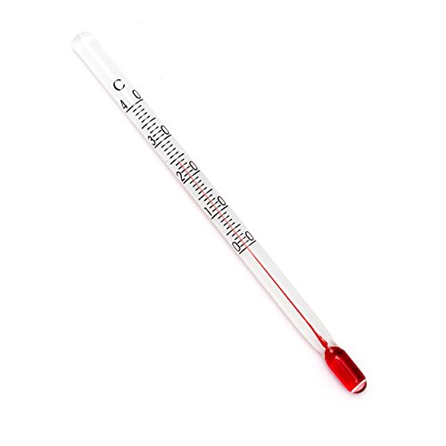 Set Aräometer Glas Zuckerprober nach Baume und universal Thermometer . Zuckermesser – Zuckergehalt bei 15 °C , Länge 16 cm . Zucker / Messer / Messung - 3