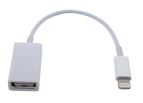 iPrime® USB OTG Adapter für Lightning Anschluss – 8 Pin Adapter für Apple iPad 4, iPad 5 Air, iPad Pro, iPad Mini, iPhone 7, iPhone 7 Plus, iPhone 5 5S 5C, iPhone 6, iPhone 6 Plus, iPod Touch 5G – iOS 10 kompatibel in Weiß - 2