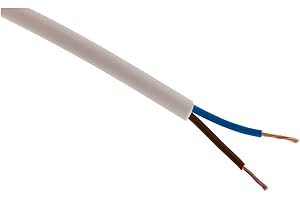 Zenitech - Cavo di Alimentazione Elettrica H05VV-F 2x1,5mm² Flessibile - Cavo Domestico Ideale per Elettrodomestici - Resistente alle Abrasioni - Bianco - 25m