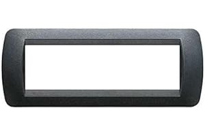 Bticino L4807PA Plaque 7 modules en Acier foncé