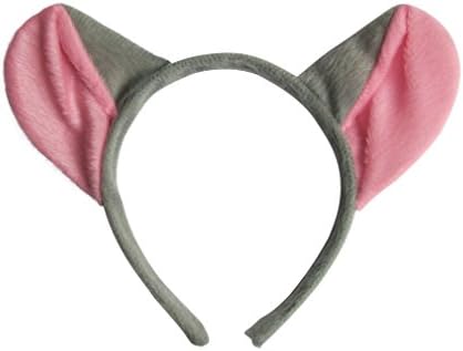 Fun Fancy Dress/Dressing Up Grey Fabric Elephant/Mouse Ears Hair Band/Headband