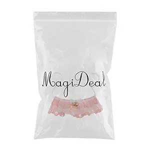 Droppedo Imported Pink Pet Lace Scarf Accessories Adjustable Collar Wedding Neckerchief S (64017925DI)