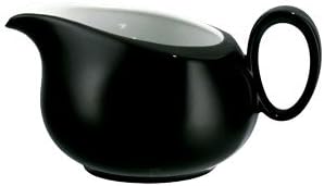 Seltmann Weiden, Trio Black Hartporzellan. gravy boat 0.6 litres, dishwasher and microwave safe and Decor Number: 23614. Trio Spring Colours