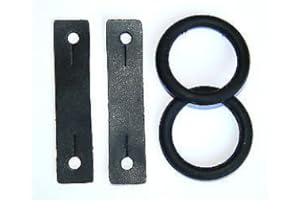 Amidale Peacock Rubber 1 Pair Rings & Leather Tabs For Safety Stirrup Irons Rubber Rings