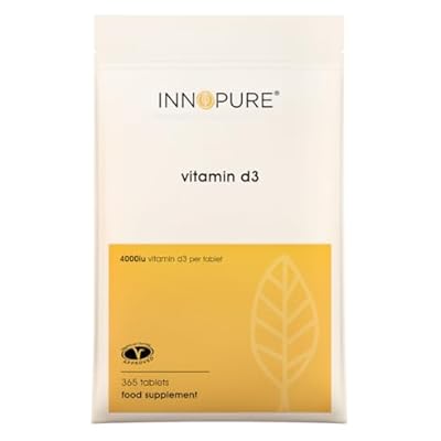 Innopure Vitamin D Tablets 4000 Iu - 1 Year Supply Of D3 Vitamins (365 Vit D Micro Tablets) High Strength Vitamin D Supplement - Vegetarian Society Approved, Uk Made