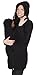 Mija - Maternity Polar warm fleece Hoodie / Pullover for two / for Baby Carriers 3073A (16, Black)