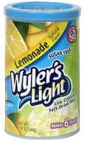 Wylers Light Lemonade Sugarfree Drink Mix 3 Pitcher Pack 43.9g Tub Makes 6 Quarts