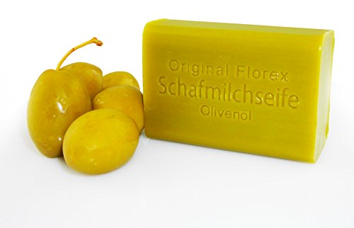 Sparset 4stk Florex Schafmilchseife Lavendelöl, Mandelöl, Olivenöl, Honig je 100g, aus 100% österreichischer Bio Schafsmilch ohne Erdöl, silikonfrei, parabenfrei & ohne Tierversuche - 4