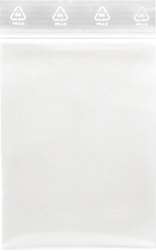 Druckverschlußbeutel 60 x 80 mm, 90 my / μm Stärke (EXTRA STARK) 100 Stück transparent / Schnellverschlußbeutel