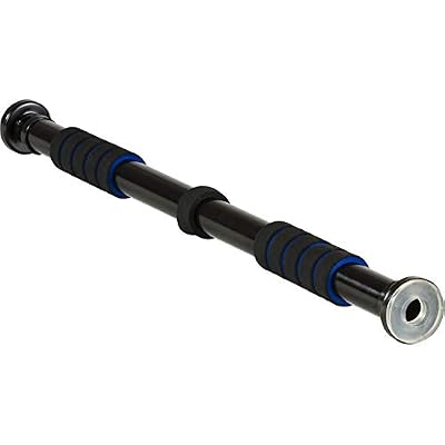 MOVIT® Barre de Traction télescopique MV-40–398 40–290, MV, MV Page de 40–399 avec poignée Soft Grip et Transparent de Joints en Caoutchouc, jusqu'à 350 kg XL Schwarz/Blau