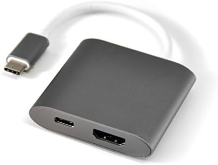 USB TYPE C Hub, Desire2 Share My Data by 3 in 1 output, HDMI 4K UHD (4k x 2K @ 30Hz), USB 3.0 and TYPE C output with Power Delivery For Type C devices Macbook, Chrome-book Pixel, Nexus 5X, Nexus 6P, Nokia N1 Tablet and other new Type C devices - Space Grey