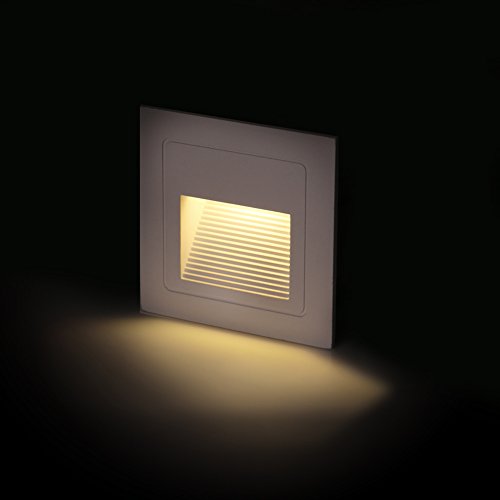 Preisvergleich Produktbild YISSVIC LED 3W Boden Einbauleuchte IP67 Wasserdichte Treppenleuchte Flurlampe 2700K Warmweiß Weiß